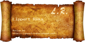 Lippert Réka névjegykártya